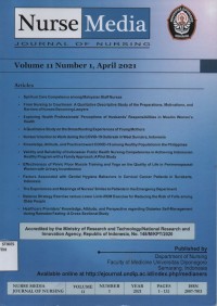 Image of Nurse Media Journal Of Nursing Vol. 11 No. 1 2021