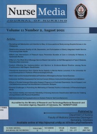 Image of Nurse Media Journal Of Nursing Vol. 11 No. 2 2021